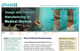 Kirk helps Phase II Medical Manufacturing to drive the volume and quality of traffic to its Web site